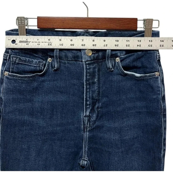 Good American Women's Good Leg High Rise Skinny Jeans Size 6/28 Blue Stretch - Picture 4 of 6